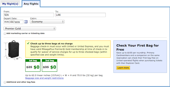 United Changes Star Gold Baggage Allowance - One Mile at a Time